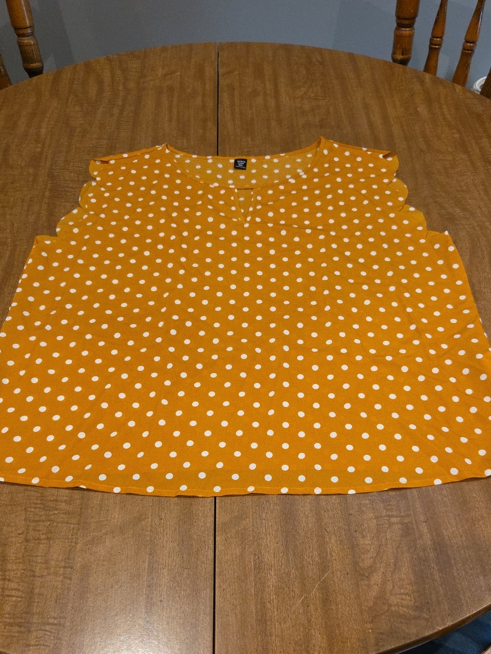 SHEIN Mustard Yellow Polka Dot Sleeveless Camisole